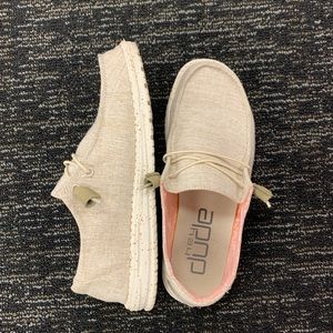 Hey Dude Wendy Chambray White Nut